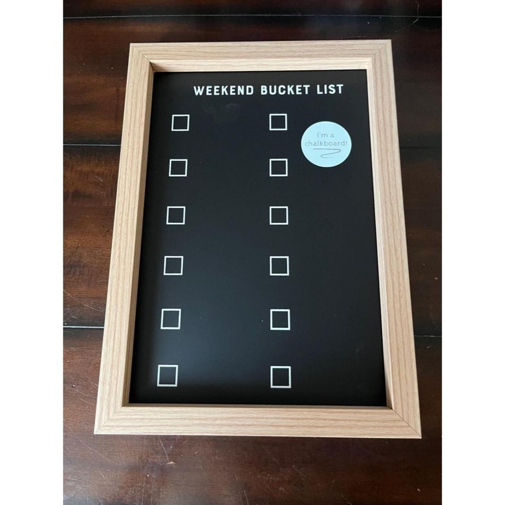 Chalk board bucket list